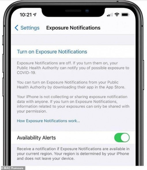 Apple thiết lập tính năng báo tin phơi nhiễm Covid-19 cho người dùng