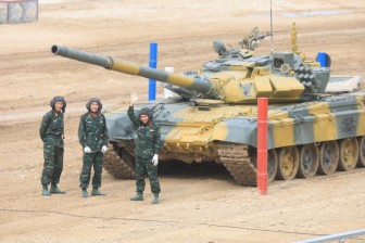 Đội tuyển xe tăng Việt Nam bước vào thi đấu chung kết Tank Biathlon