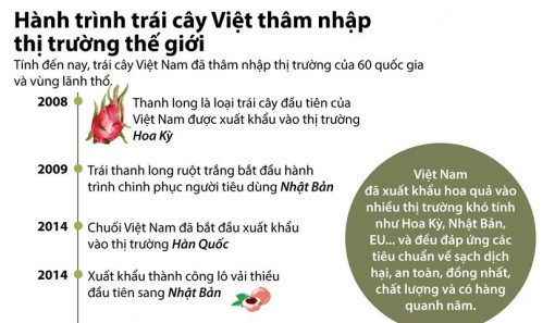 Hành trình xuất ngoại của trái cây đặc sản Việt Nam