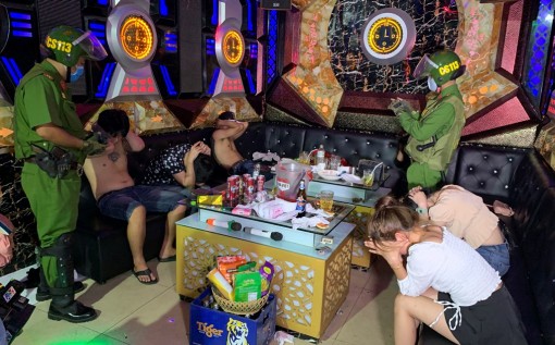Phát hiện 7 đối tượng có mặt trong Karaoke Katina II dương tính với chất ma túy