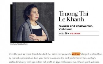 Forbes chọn 25 nữ doanh nhân quyền lực nhất châu Á 2020: Việt Nam có 2 đại diện