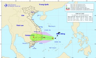 Áp thấp nhiệt đới gió giật cấp 9 ảnh hưởng vùng biển Bình Định - Khánh Hòa