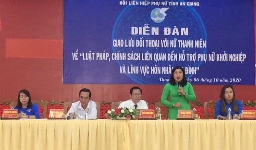 Diễn đàn giao lưu, đối thoại pháp luật, chính sách hỗ trợ phụ nữ khởi nghiệp và hôn nhân, gia đình