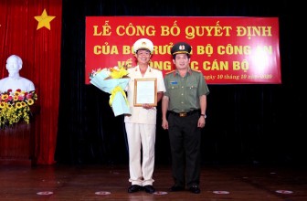 Thượng tá Nguyễn Nhật Trường được bổ nhiệm giữ chức vụ Phó Giám đốc Công an tỉnh An Giang