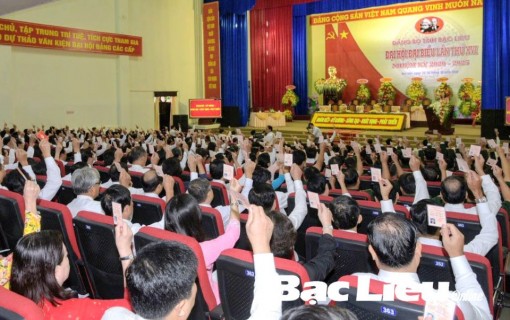 Đại hội Đảng bộ tỉnh Bạc Liêu lần thứ XVI khai mạc phiên trù bị