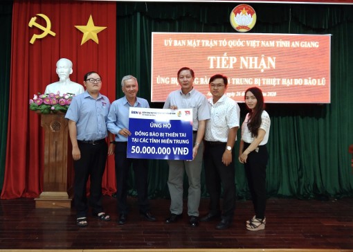 BIDV Chi nhánh An Giang ủng hộ 50 triệu đồng đến đồng bào các tỉnh miền Trung bị thiên tai