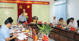 Bí thư Trung ương Đảng, Trưởng ban Nội chính Trung ương Phan Đình Trạc làm việc với Tỉnh ủy An Giang