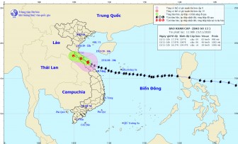 Từ trưa 15-11, phía Nam Nghệ An đến Thừa Thiên - Huế có nơi gió giật cấp 11