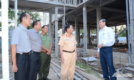 Lãnh đạo tỉnh Tiền Giang kiểm tra tiến độ các công trình