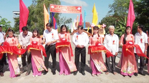 Khánh thành cầu Lung Giang do Công ty TNHH MTV Xây lắp An Giang tài trợ
