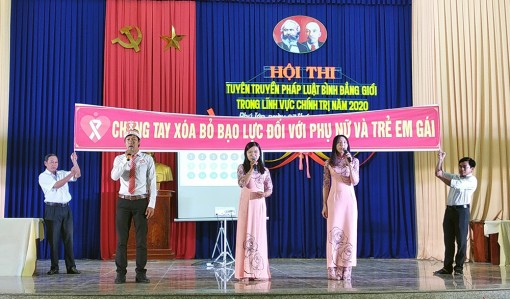 Phú Tân sôi nổi Hội thi tuyên truyền pháp luật bình đẳng giới