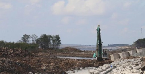 Công trình kè chống xói lở bờ biển Gò Công hoàn thành trước ngày 2-1-2021