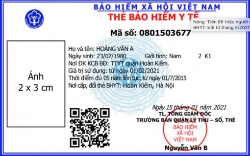 Trên 85 triệu người sẽ sử dụng mẫu thẻ BHYT mới từ tháng 4-2021