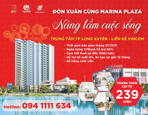 Căn hộ cao cấp Marina Plaza – Trung Tâm TP. Long Xuyên