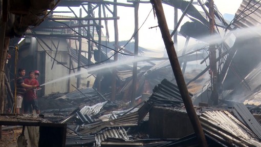 An Giang: Cháy cơ sở sản xuất gạch ở Chợ Mới