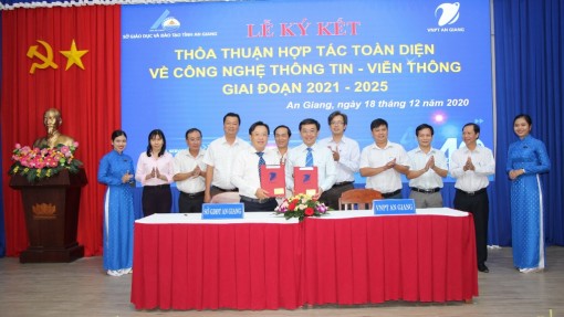 Sở Giáo dục và Đào tạo An Giang và VNPT An Giang ký kết hợp tác ứng dụng công nghệ thông tin, số hóa trong ngành giáo dục