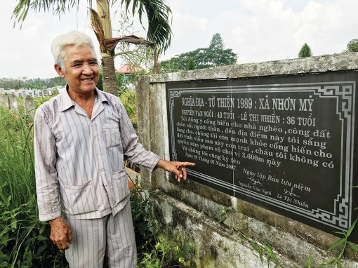 Lão nông hết lòng làm từ thiện