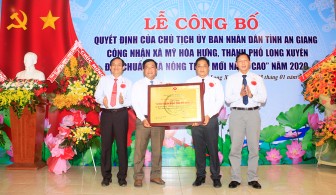 Công nhận xã Mỹ Hòa Hưng đạt nông thôn mới nâng cao và xã văn hóa nông thôn mới 5 năm liền