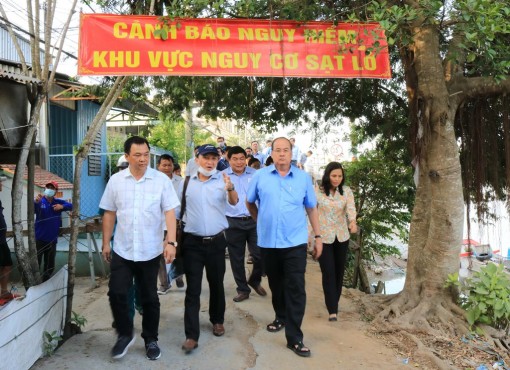 An Giang: Đề nghị ban bố tình huống khẩn cấp khu vực sạt lở rạch Cái Sắn đang phát sinh