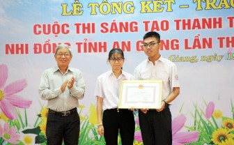 An Giang trao 31 giải Sáng tạo thanh thiếu niên, nhi đồng tỉnh năm 2020