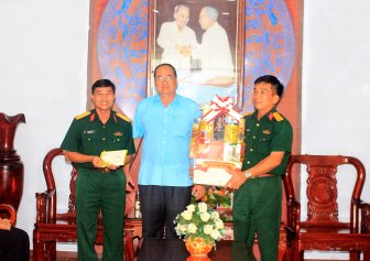 Chủ tịch UBND tỉnh An Giang Nguyễn Thanh Bình chúc Tết các đơn vị lực lượng vũ trang trên địa bàn tỉnh