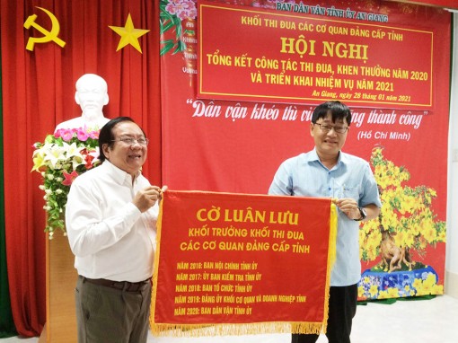 Khối Thi đua các cơ quan Đảng tỉnh An Giang tổng kết công tác thi đua, khen thưởng năm 2020