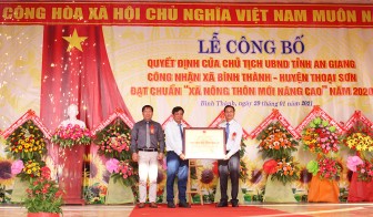 Bình Thành đạt chuẩn “Xã nông thôn thôn mới nâng cao” năm 2020.