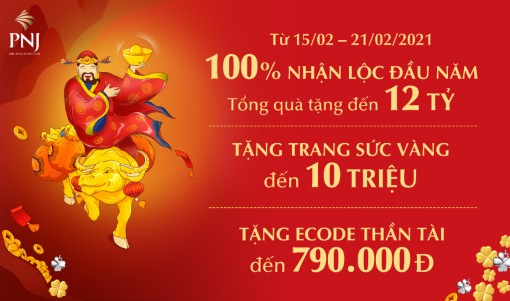 PNJ tung hàng loạt sản phẩm độc đáo trong ngày “Vía Thần tài” năm 2021
