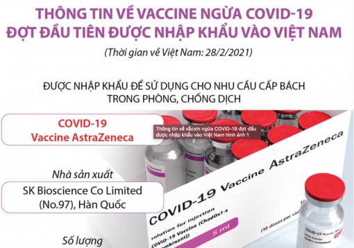 Thông tin về vắcxin ngừa COVID-19 đợt đầu được nhập khẩu vào Việt Nam