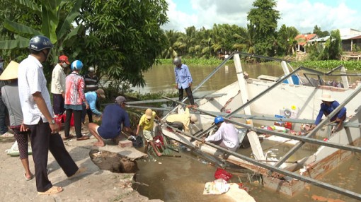 Đồng Tháp: Nỗ lực khắc phục hậu quả sạt lở
