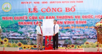 Công bố thành lập thị trấn Vĩnh Bình