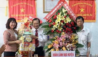Lãnh đạo Phú Tân chúc mừng ngày Thầy thuốc Việt Nam