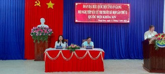 Đoàn đại biểu Quốc hội tỉnh An Giang tiếp xúc cử tri trước kỳ họp lần thứ 11, Quốc hội khóa XIV tại huyện Thoại Sơn