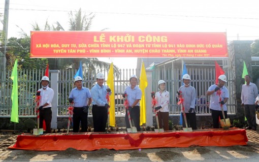 Châu Thành khởi công công trình xã hội hóa duy tu, sửa chữa Tỉnh lộ 947 và đoạn từ Tỉnh lộ 941 đến Dinh Đức Cố Quản
