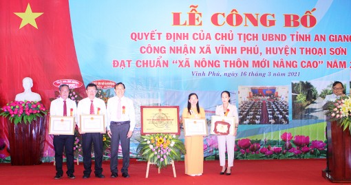 Vĩnh Phú đạt chuẩn “Xã nông thôn mới nâng cao” năm 2020