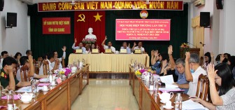 Hội nghị hiệp thương lần 2 lập danh sách sơ bộ những người ứng cử đại biểu HĐND tỉnh An Giang (nhiệm kỳ 2021-2026)