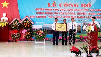 Vọng Đông đạt chuẩn “Xã nông thôn mới nâng cao” năm 2020