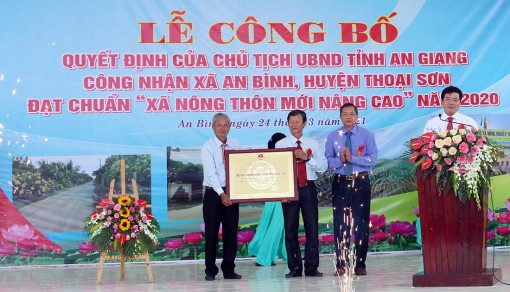 An Bình đạt chuẩn “Xã nông thôn mới nâng cao” năm 2020