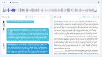 Meeting note ứng dụng nhận diện giọng nói tiếng Việt