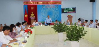 Chủ tịch UBND tỉnh An Giang Nguyễn Thanh Bình khảo sát thực tế và làm việc với UBND huyện Chợ Mới