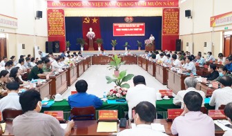 Thị ủy Tân Châu tổ chức Hội nghị Ban Chấp hành Đảng bộ thị xã mở rộng lần thứ tư