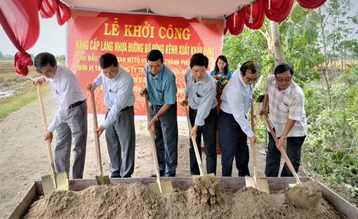 Phường Núi Sam khởi công đường Kênh xuất khẩu đứng