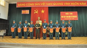 Ban Chỉ huy Quân sự huyện Thoại Sơn tổ chức Hội thi pháp luật về Dân quân tự vệ năm 2021