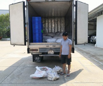 Tạm giữ ôtô tải vận chuyển 1.500kg chả cá không rõ nguồn gốc