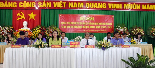 Hội nghị tiếp xúc giữa cử tri với ứng cử viên đại biểu Quốc hội khóa XV và HĐND tỉnh khóa X (nhiệm kỳ 2021-2026)