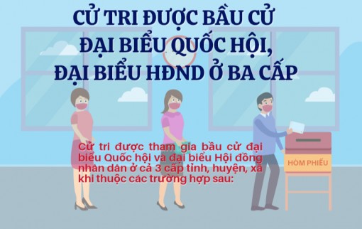 Khi nào cử tri được tham gia bầu cử đại biểu Quốc hội và đại biểu HĐND ở cả ba cấp?