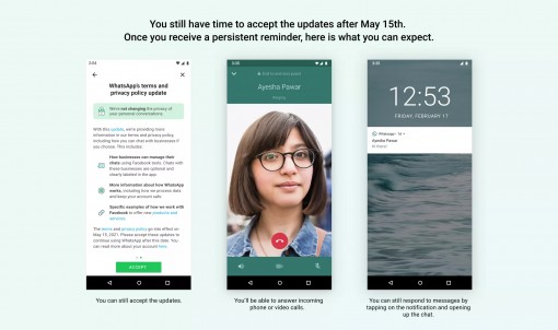 WhatApps gỡ bỏ thời hạn chấp nhận quyền riêng tư mới