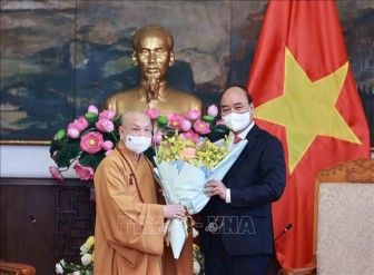Chủ tịch nước Nguyễn Xuân Phúc tiếp Đoàn Lãnh đạo Giáo hội Phật giáo Việt Nam