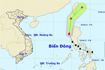 Bão Choi-Wan giật cấp 10 đi vào Biển Đông, trở thành cơn bão số 1 năm 2021