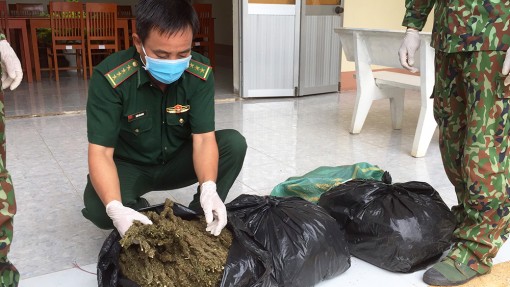 Đồn Biên phòng Lạc Quới mật phục, bắt giữ 13kg nghi vấn cần sa